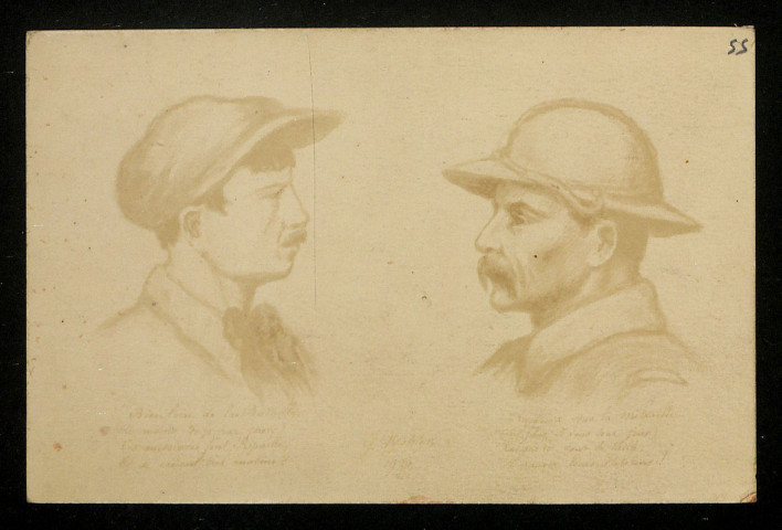 Caricature patriotique : reproduction d'un dessin de Gustave Mohler.