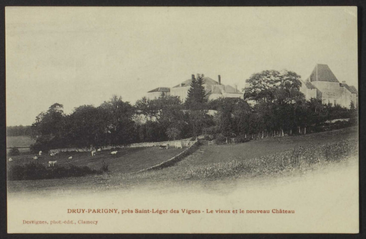 DRUY-PARIGNY, près Saint-Léger des Vignes - Le vieux et le nouveau Château