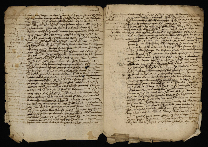 Mariage de Mathias Fournier, fils de Gaspard Fournier marchand drapier de Decize, et de Jehanne Robert fille de Gabriel Robert marchand de Moulins-Engilbert : contrat de mariage.