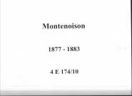 Montenoison : actes d'état civil.