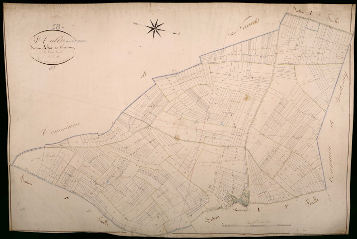 Saint-Aubin-des-Chaumes, cadastre ancien : plan parcellaire de la section A dite de Charancy, feuille 2