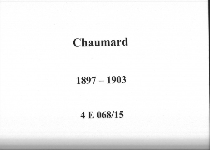 Chaumard : actes d'état civil.