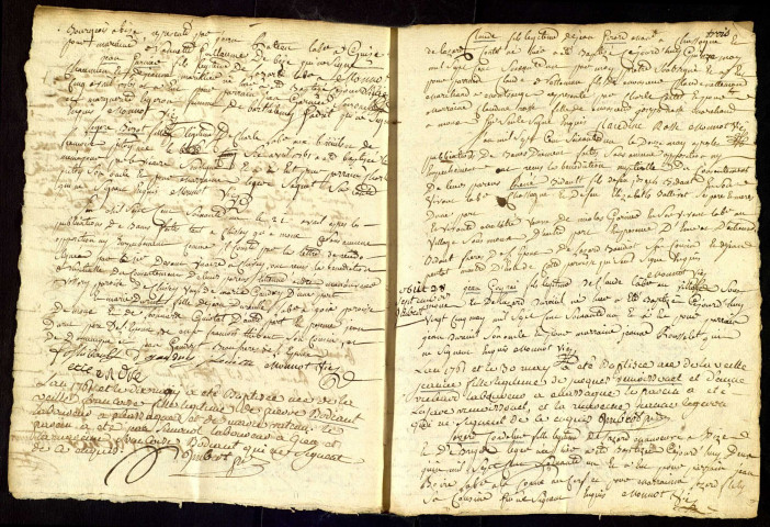 Moux-en-Morvan : registres paroissiaux.