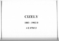 Cizely : actes d'état civil (décès).