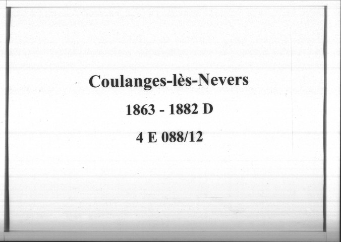 Coulanges-les-Nevers : actes d'état civil.