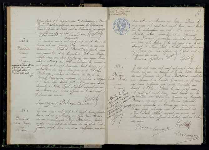 Mesves-sur-Loire : actes d'état civil.