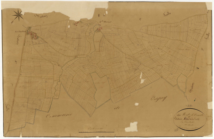 Metz-le-Comte, cadastre ancien : plan parcellaire de la section A dite de la Forêt, feuille 2