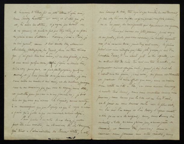 FAUVELET (Jean-Baptiste), peintre à Chartres (1819-1883) : 1 lettre.