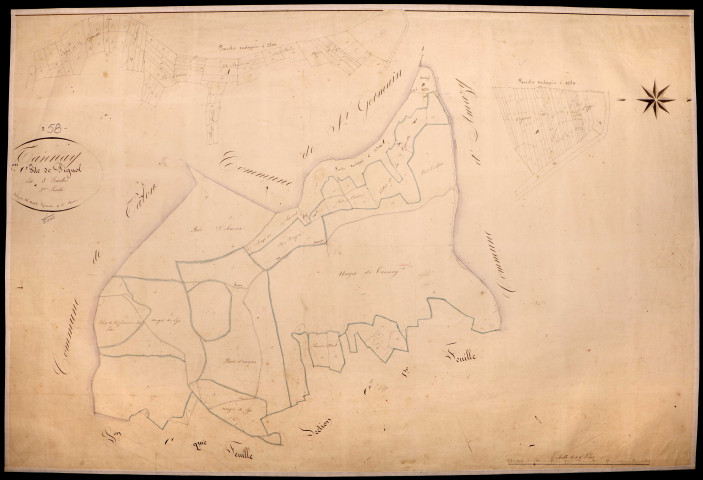 Tannay, cadastre ancien : plan parcellaire de la section C dite de Pignol, feuille 3