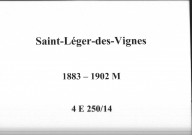 Saint-Léger-des-Vignes : actes d'état civil (mariages).