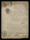 Succession Guillier. - Etat civil de Moulins-Engilbert : copie de la déclaration de sépulture d'août 1764 de Pierre Guillier notaire et procureur de la ville.