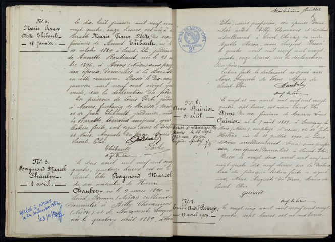 Saint-Éloi : actes d'état civil.