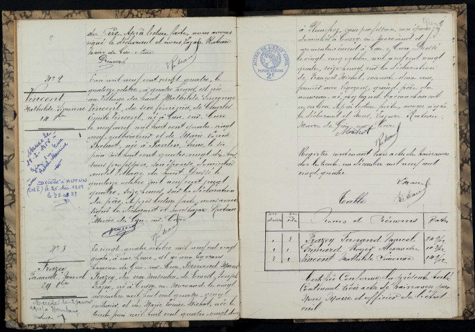 Gien-sur-Cure : actes d'état civil.