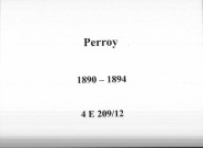 Perroy : actes d'état civil.