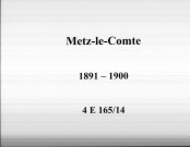 Metz-le-Comte : actes d'état civil.