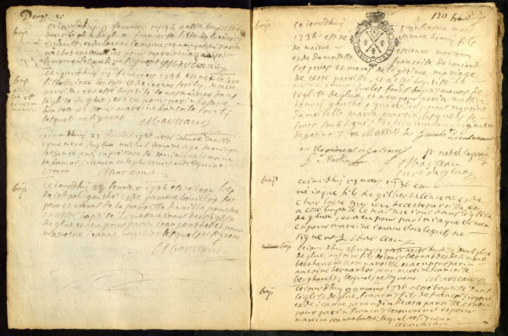 Glux-en-Glenne : registres paroissiaux.