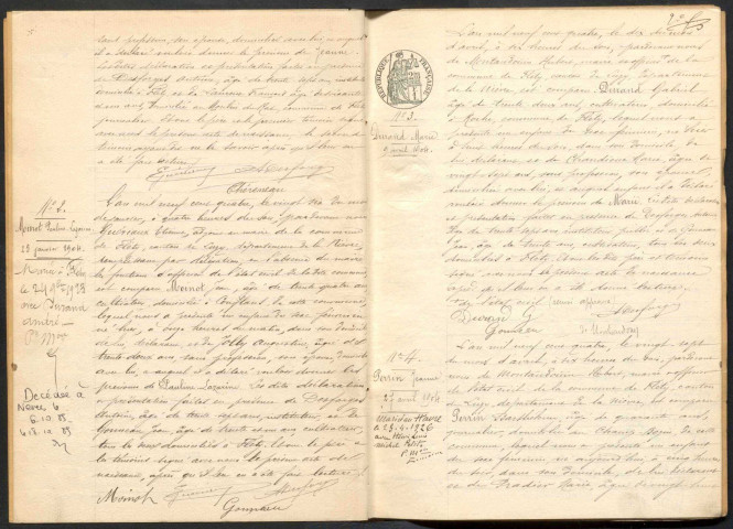 Fléty : actes d'état civil.