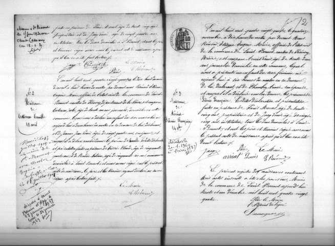 Saint-Bonnot : actes d'état civil.