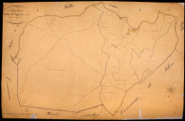 Vauclaix, cadastre ancien : plan parcellaire de la section C dite de Jerault, feuille 3