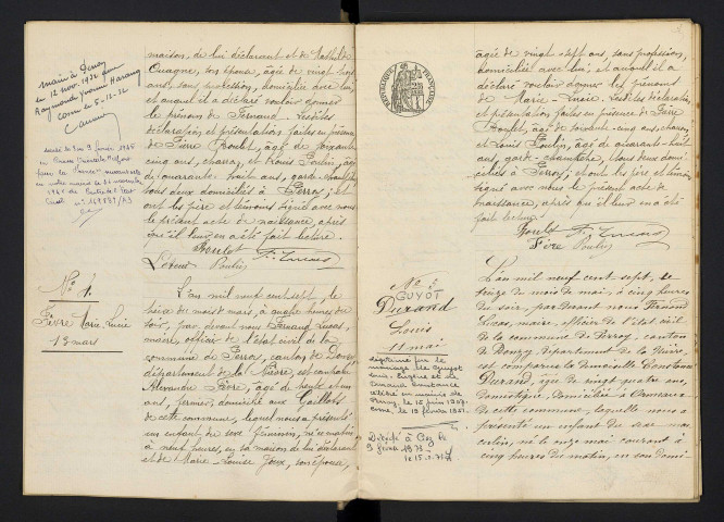 Perroy : actes d'état civil.