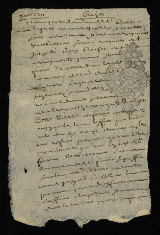 Confection d'un terrier dans les environs de Decize : notes, correspondance.