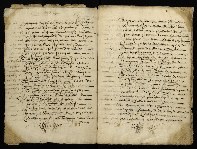 Fragment d'un terrier de la seigneurie de Prye, dont les actes sont passés devant Defrance, notaire royal.