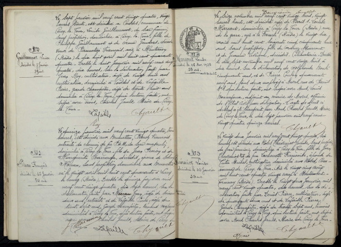 Cercy-la-Tour : actes d'état civil.