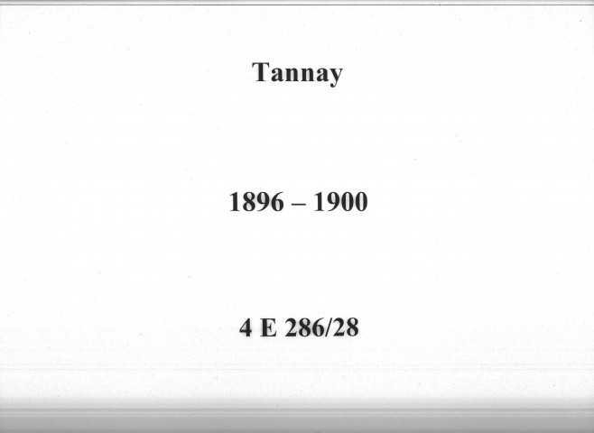 Tannay : actes d'état civil.