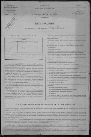 Azy-le-Vif : recensement de 1896