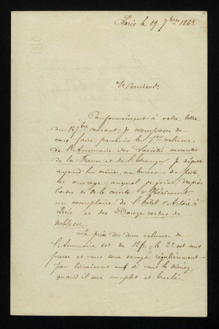 CORTET (Eugène), à Paris : 1 lettre.
