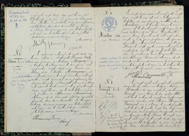 Narcy : actes d'état civil.