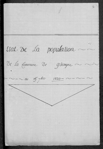 Gâcogne : recensement de 1820