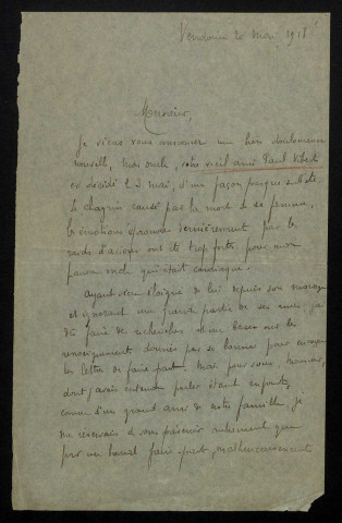 VIBERT (Colas), neveu de Paul Vibert : 1 lettre.