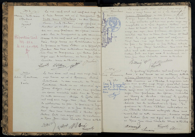 Biches : actes d'état civil.