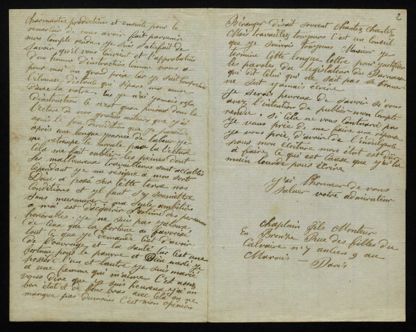 CHAPLAIN (Jules Clément), sculpteur (1839-1909) : 3 lettres.