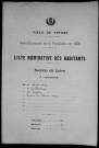 Nevers, Section de Loire, 6e sous-section : recensement de 1906