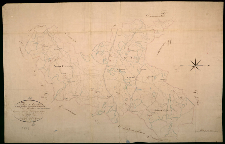 Saint-Hilaire-en-Morvan, cadastre ancien : tableau d'assemblage