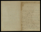 MILLIEN (Thomas), cousin d'Achille Millien (né en 1829) : 1 lettre.