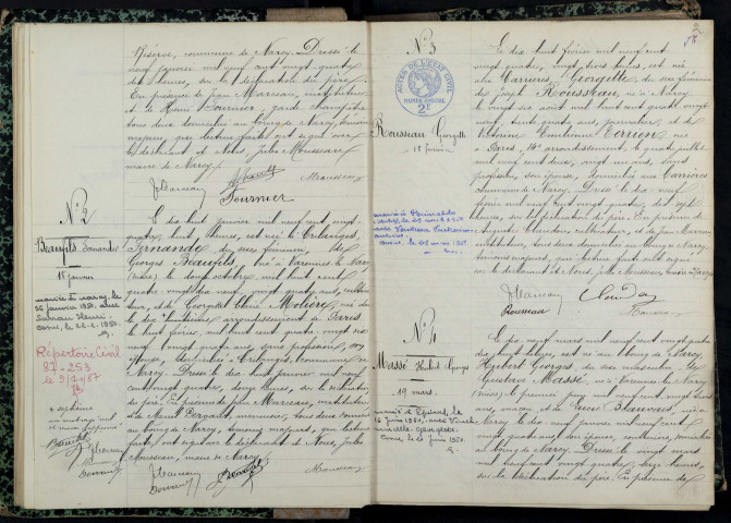 Narcy : actes d'état civil.