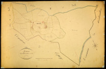 Mouron-sur-Yonne, cadastre ancien : plan parcellaire de la section B dite de Coulon, feuille 2