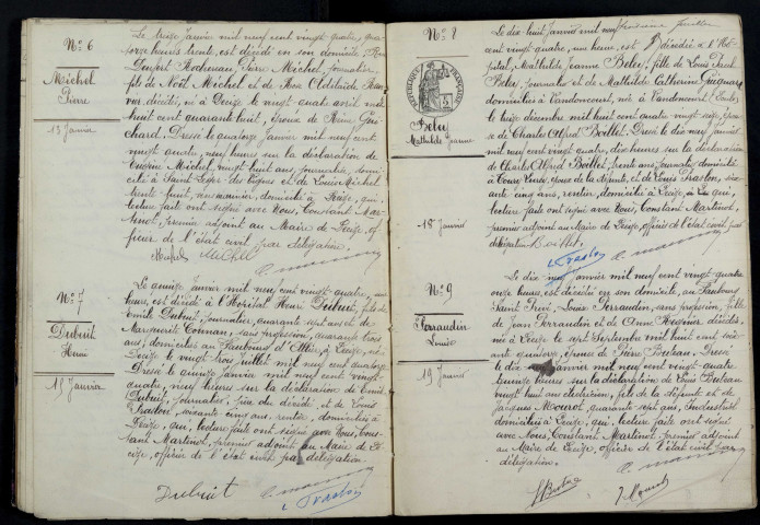 Decize : actes d'état civil (décès).