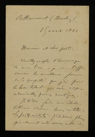 BATAILLE (Frédéric), poète (1850-1946) : 13 lettres, manuscrits.