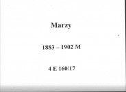 Marzy : actes d'état civil (mariages).