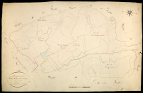Montreuillon, cadastre ancien : plan parcellaire de la section D dite de Mont-Chanson, feuille 3