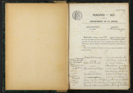 Tronsanges : actes d'état civil, table décennale.