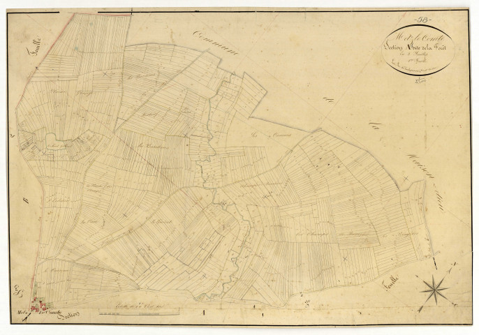 Metz-le-Comte, cadastre ancien : plan parcellaire de la section A dite de la Forêt, feuille 1