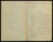 GRIS, libraire à Troyes (Aube) : 1 lettre.