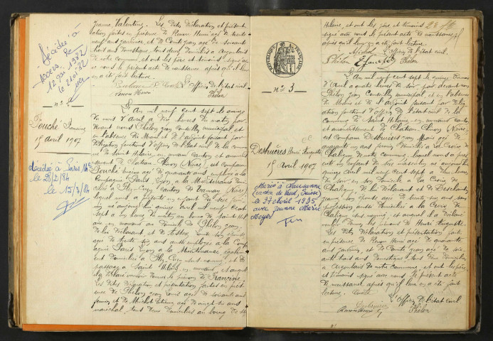 Saint-Hilaire-en-Morvan : actes d'état civil.