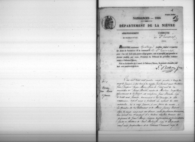 Saint-Honoré-les-Bains : actes d'état civil.