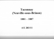 Taconnay : actes d'état civil.